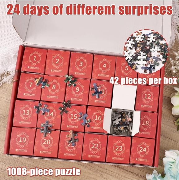 Christmas Village Puzzle Advent Calendar - Picture 2 of 4